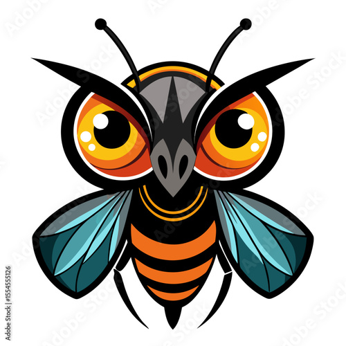 vector illustration of a bee