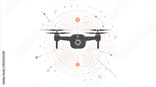 Drone with Network Data Lines Aerial Technology Communication System