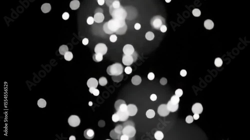 Floating Light Particles Rising in Dark Space