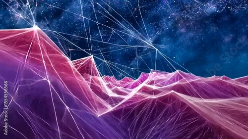Abstract Purple Mountainscape Animation