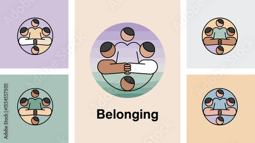 Diverse group holding hands in circle diversity inclusion