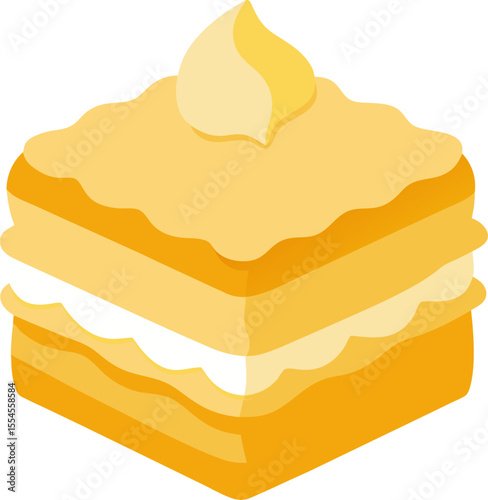 Cake colourful icon art vector illustration