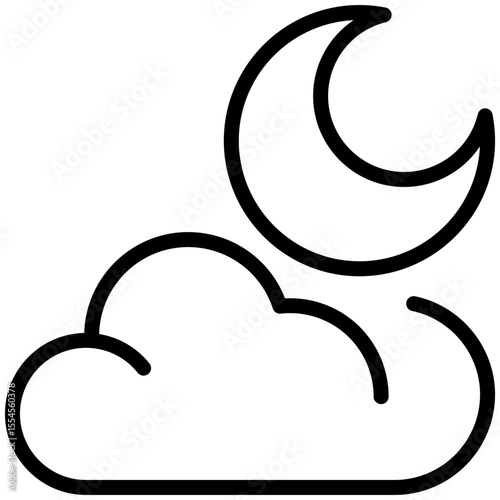 Dark night  for weather, website, application, printing, document, poster design, etc