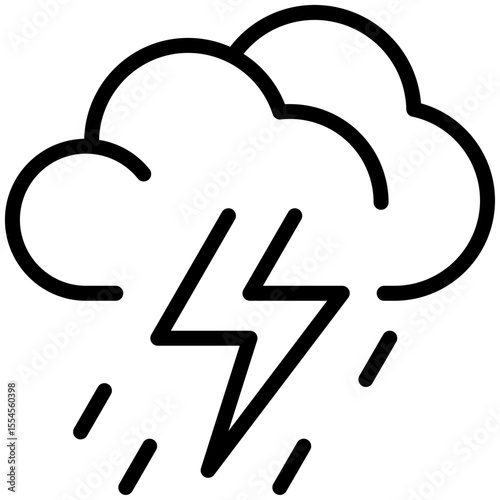 Cloud bolt for weather, website, application, printing, document, poster design, etc