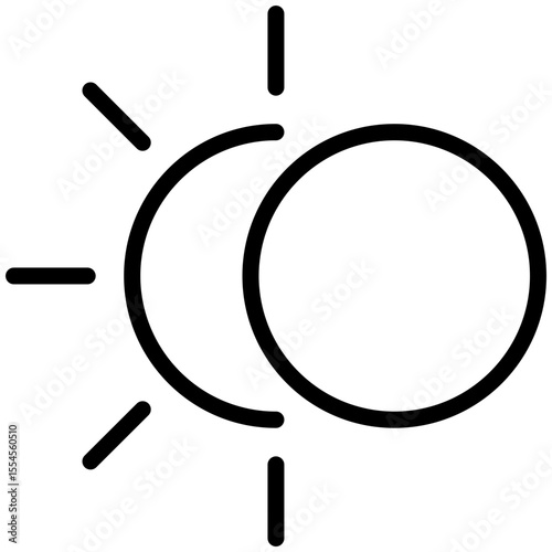 Solar eclipse for weather, website, application, printing, document, poster design, etc
