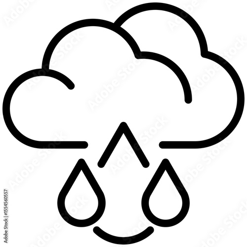 Pour rain for weather, website, application, printing, document, poster design, etc