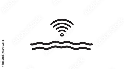 Wireless Internet Signal Over Water Waves Connection







