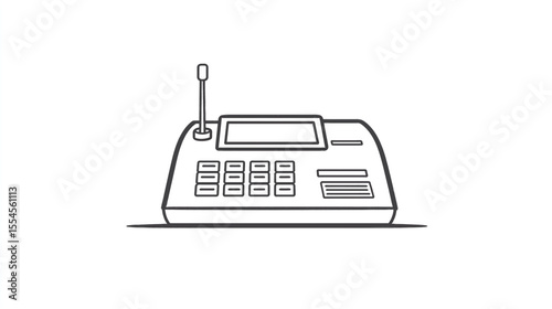 Cashier POS Payment Terminal Retail Store Transaction Machine Icon







