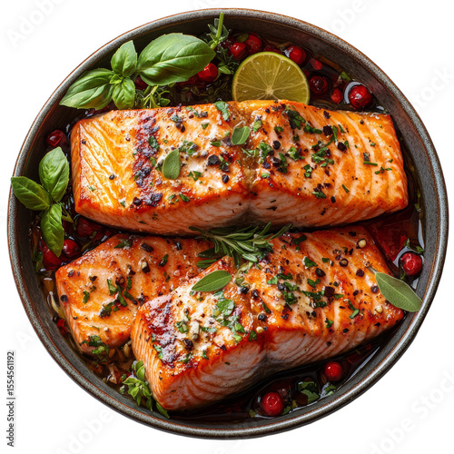 Grilled Salmon with Herbs and Spices