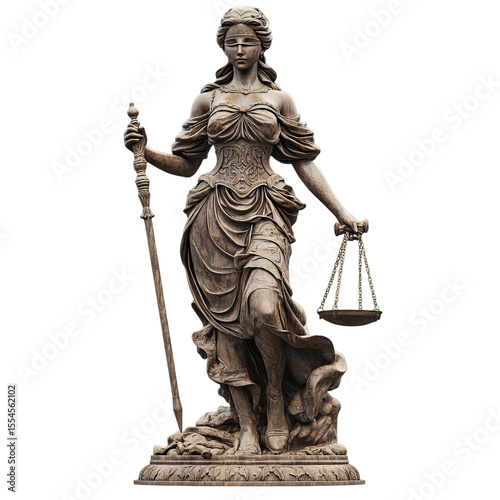 Majestic Statue of Justice, Timeless Symbol of Law