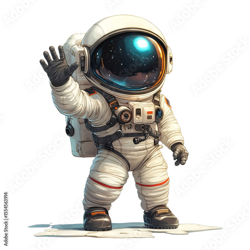 Cute Astronaut in Space Suit