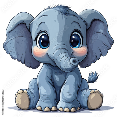 Adorable Baby Elephant Illustration