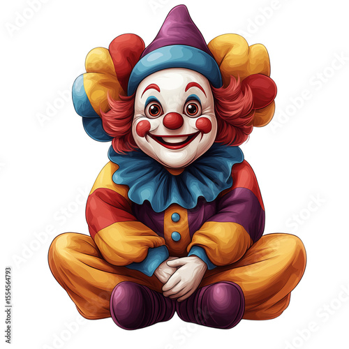 Smiling Clown Illustration