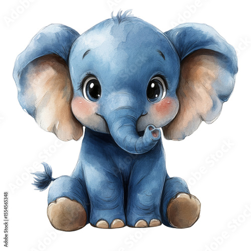 Adorable Baby Elephant Illustration