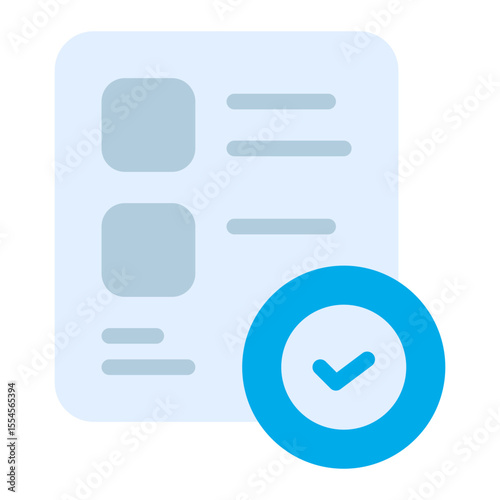 certified flat icon
