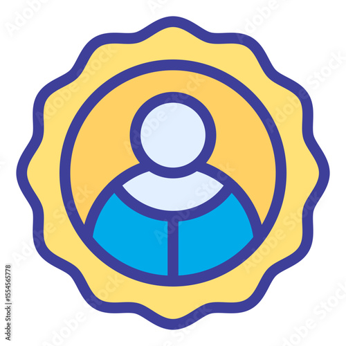 first class outline flat icon