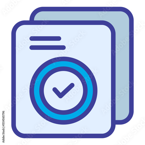 seal of approval outline flat icon