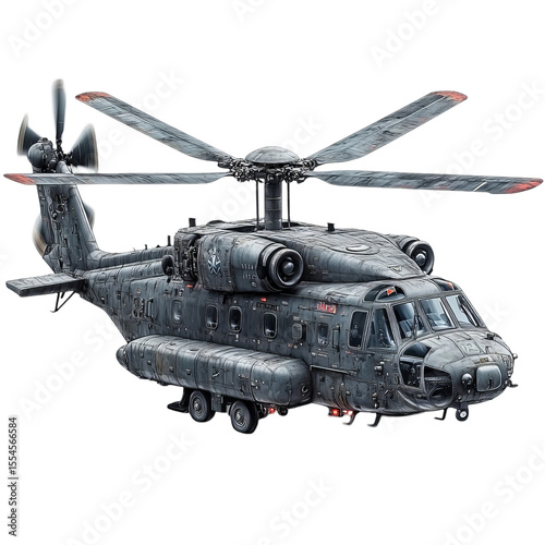 Futuristic Military Helicopter Design