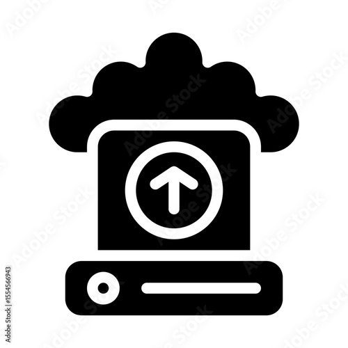 cloud transfer solid icon