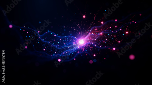 Vivid galaxy swirl, vibrant pink and blue cosmic formation, showcasing stellar beauty and infinite possibilities for exploration.