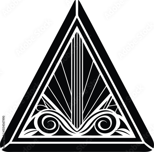 Silhouette of Triangle Instrument