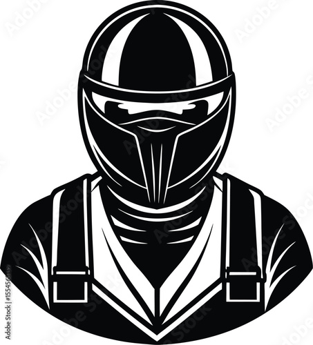 Silhouette of Welder in Mask