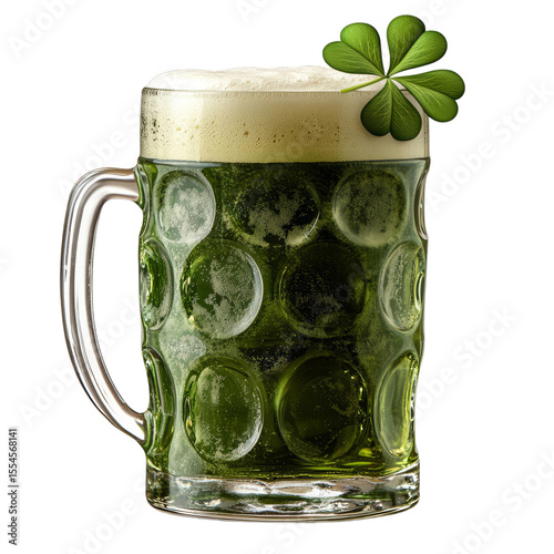 Green Beer in a Traditional Glass