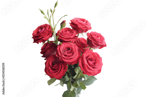 Red Roses Bouquet, Isolated Background