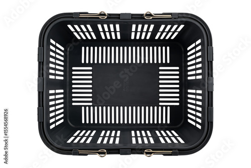 Empty Shopping Basket on Isolated Background