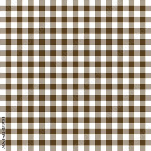 Gingham seamless pattern with balck and white color, checkerboard background, square, tablecloth, book cover, Vector illustration