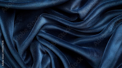 Wallpaper Mural Dark blue fabric texture abstract folds and rich detail Torontodigital.ca