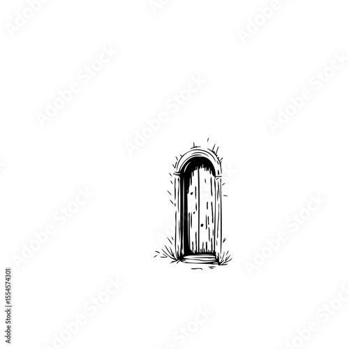 Mysterious arched doorway illustration evokes curiosity and promises untold stories beckoning exploration and imagination discovery