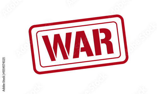 WAR red stamp text vector, rubber stamp
