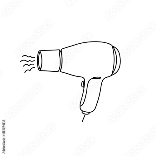 Hair dryer icon in minimalistic style