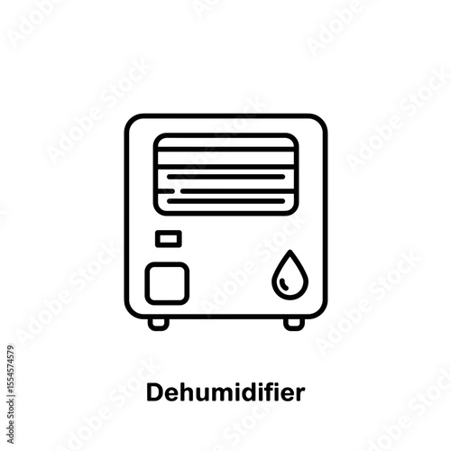 Dehumidifier icon in minimalistic style