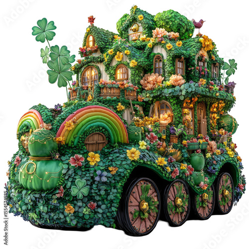 Enchanted Parade Float: A Floral Fantasy