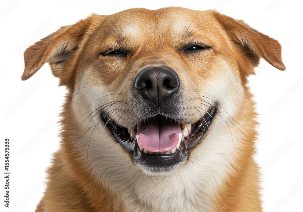 Isolated Happy Smiling Dog Portrait Isolated Happy Smiling Dog Portrait
