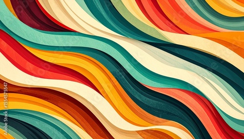Colorful Abstract Wave Pattern Background