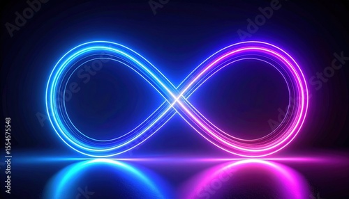 Glowing Infinity Symbol Neon Lights