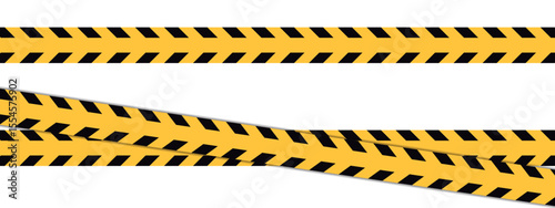 Striped barricade tape vector illustration for safety warning, construction site boundary, or danger zone demarcation with bold, diagonal lines perfect for graphic design.