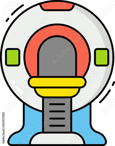 mri  illustration on a white background        