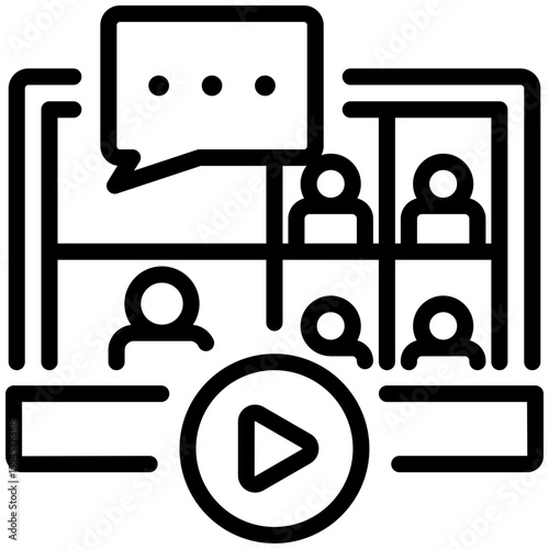 Webinar icon for content carketing, business, website, application, printing, document, poster design, etc