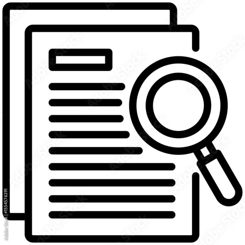 Case study icon for content carketing, business, website, application, printing, document, poster design, etc