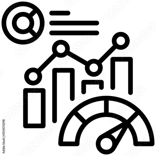 Metric performance icon for content carketing, business, website, application, printing, document, poster design, etc