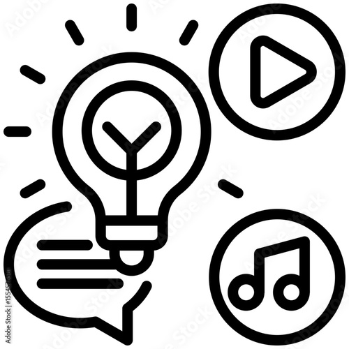 Creative content  icon for content carketing, business, website, application, printing, document, poster design, etc