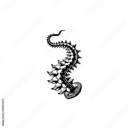 Mysterious sea monster tentacle illustration perfect for fantasy book covers and horror themed designs ideal