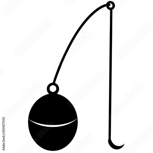 fishing bobber on white background