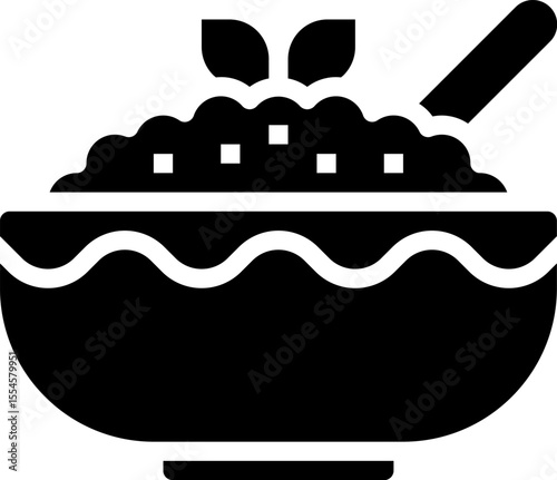 porridge illustration on a white background        