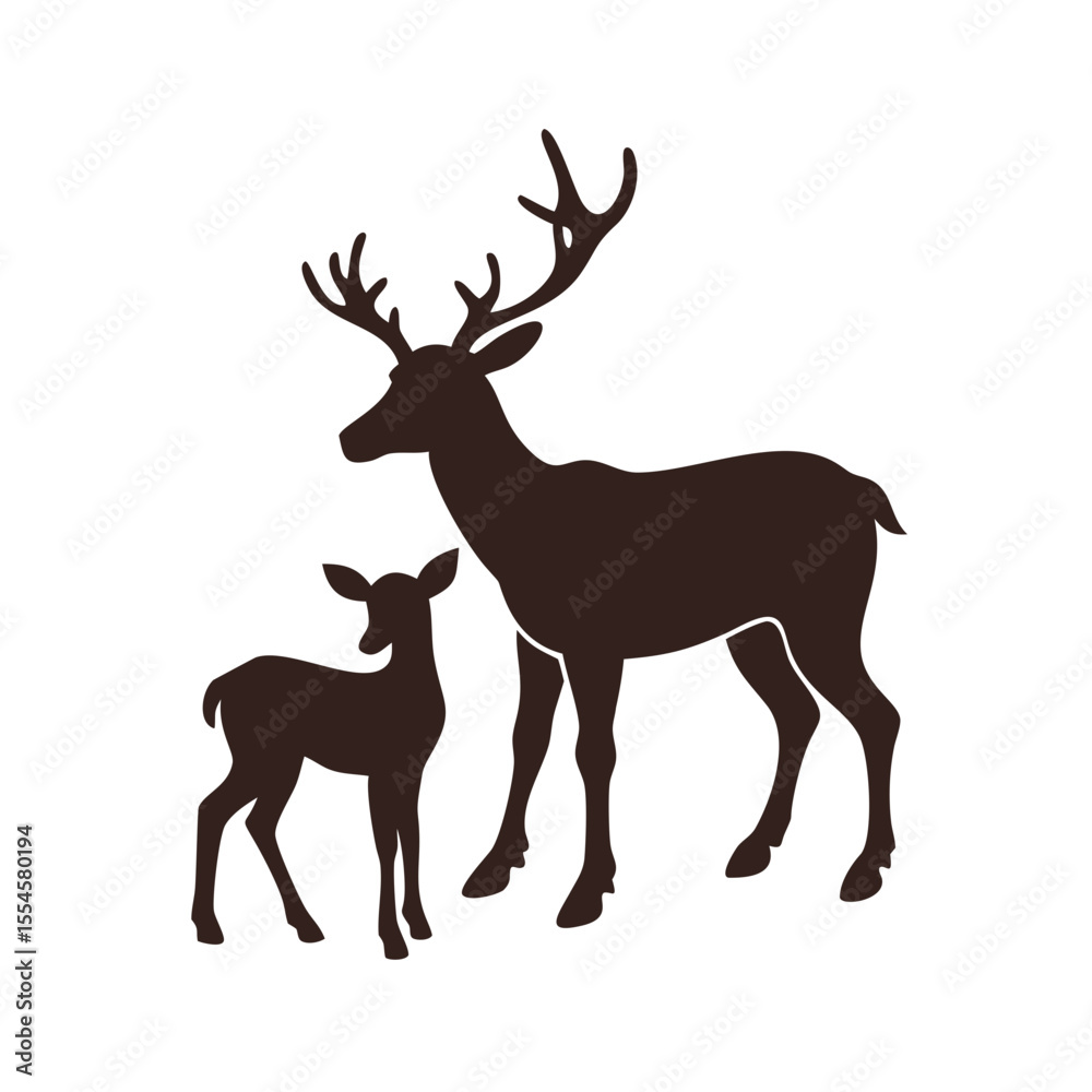 Fototapeta premium deer silhouette vector for graphic use
