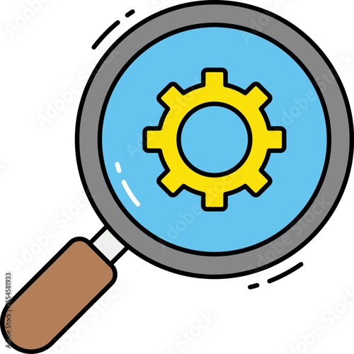 search engine illustration on a white background        